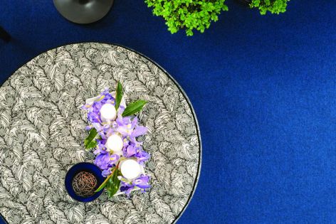 Pictured in Peacock, Garden carpet adds life to any interior.