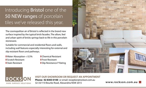 Bristol porcelain tiles by Rocks On