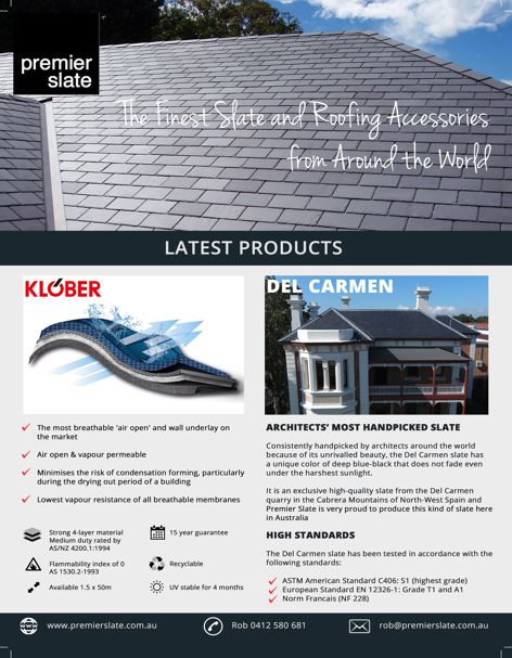 Slate roofing products from Premier Slate