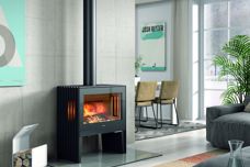 Danish-designed freestanding fireplace