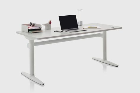 Electric-powered height-adjustable desk