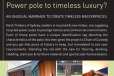 Nash Timbers – power pole to timeless luxury?