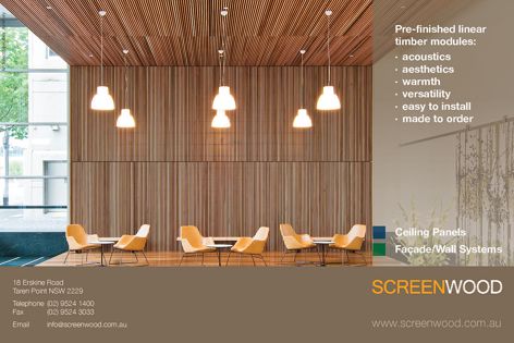 Screenwood timber ceiling modules