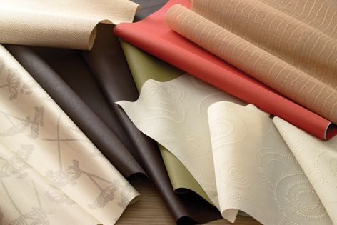 The complete fabric range groups together fabrics of the same colour tone but different opacities.