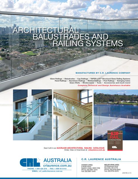 Architectural railing systems from C. R. Laurence
