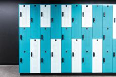 Modular steel locker system by Planex
