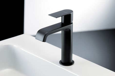 The Tolomeo basin mixer in Matt Black, one of the new finishes in the range.
