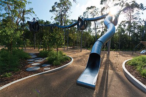 The Skywalk project at Calamvale District Park features playground equipment by Urban Play.