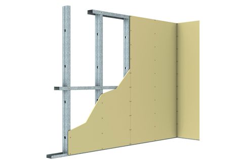 Steel stud and track drywall framing systems