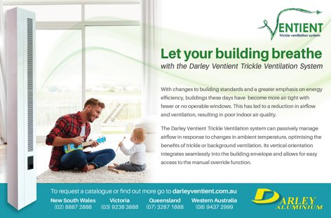 Ventient trickle ventilation system by Darley