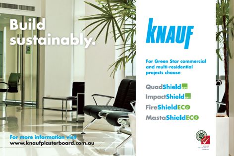 Sustainable plasterboard by Knauf