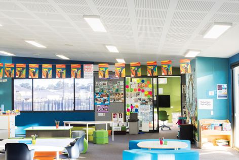 Gyptone 12 mm Square was installed in a number of classrooms at St Luke’s Catholic College. Builder: MBS Modular Building Systems. Internal linings: Atomic Interior Linings.