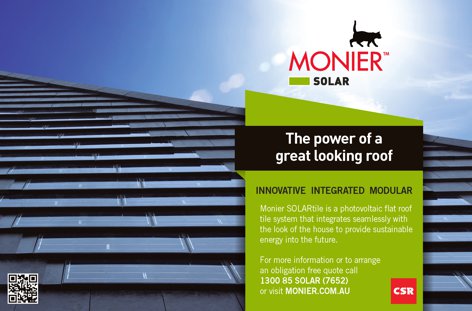Monier SOLARtile from CSR Bricks & Roofing