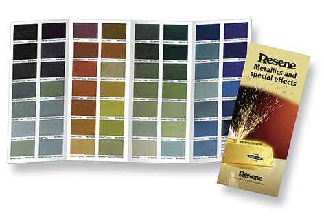 The Resene Metallics and Special Effects colour range includes hues of precious metals.