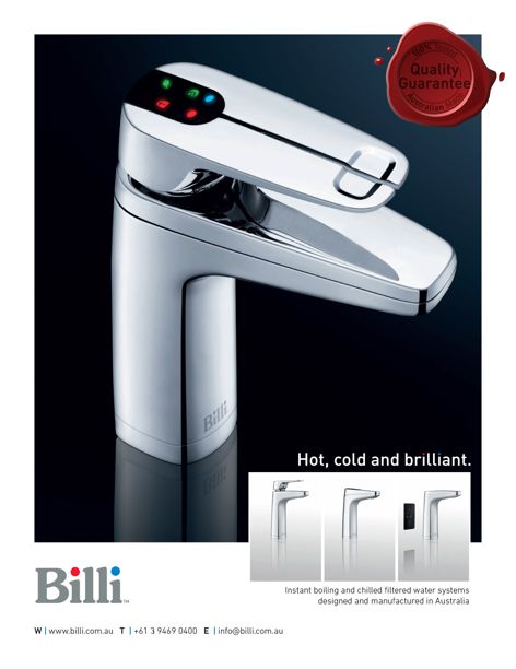 Hot, cold and brilliant taps by Billi