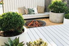 Fire-rated wood composite decking