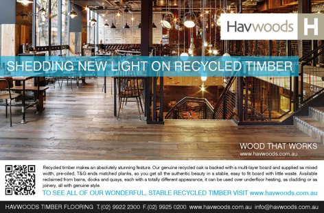 Recycled timber from Havwoods