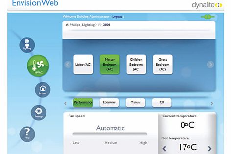 EnvisionWeb app from Philips Dynalite
