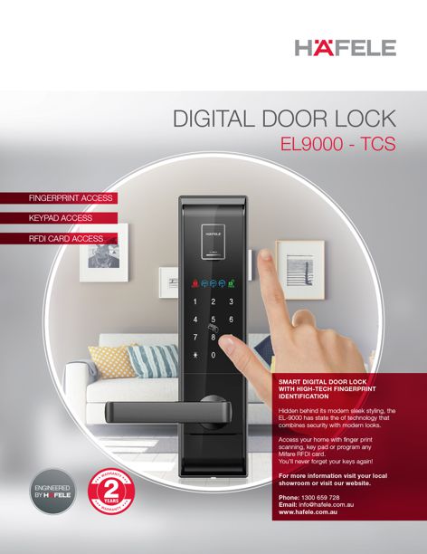 Digital door lock by Häfele