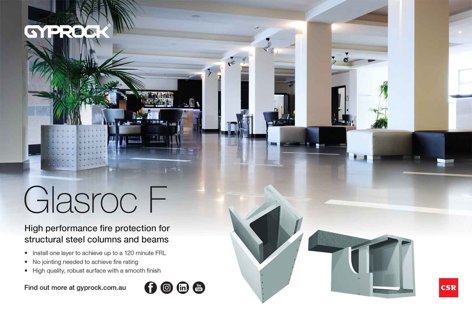 Glasroc F fire protection by CSR Gyprock